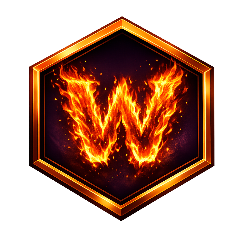 WagerBlaze flaming W logo